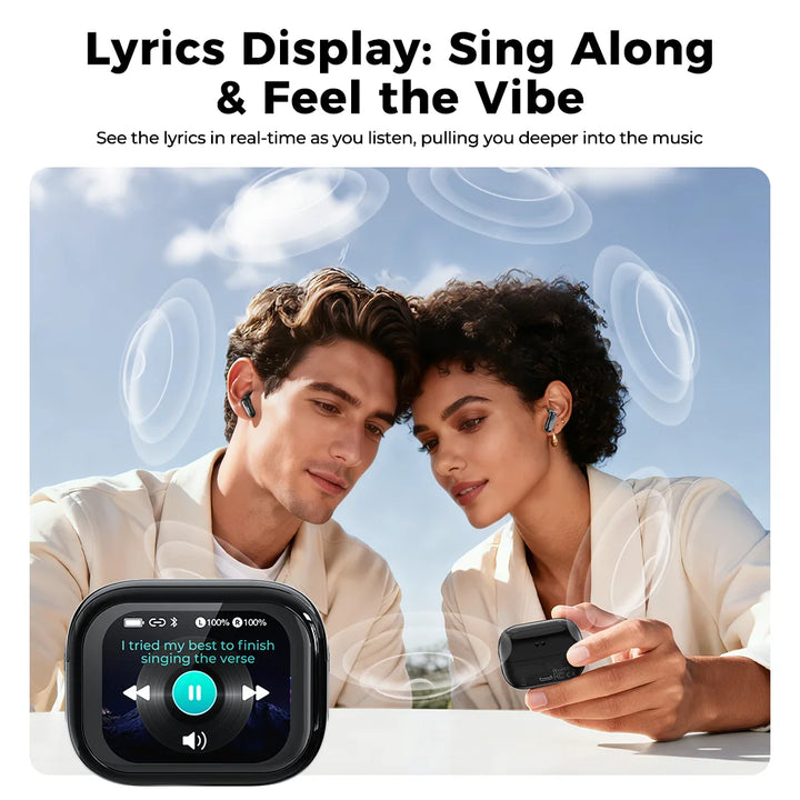 HTC NE68 Wireless Bluetooth Headphones with Microphone – AI Translator TWS Earbuds with HiFi Sound