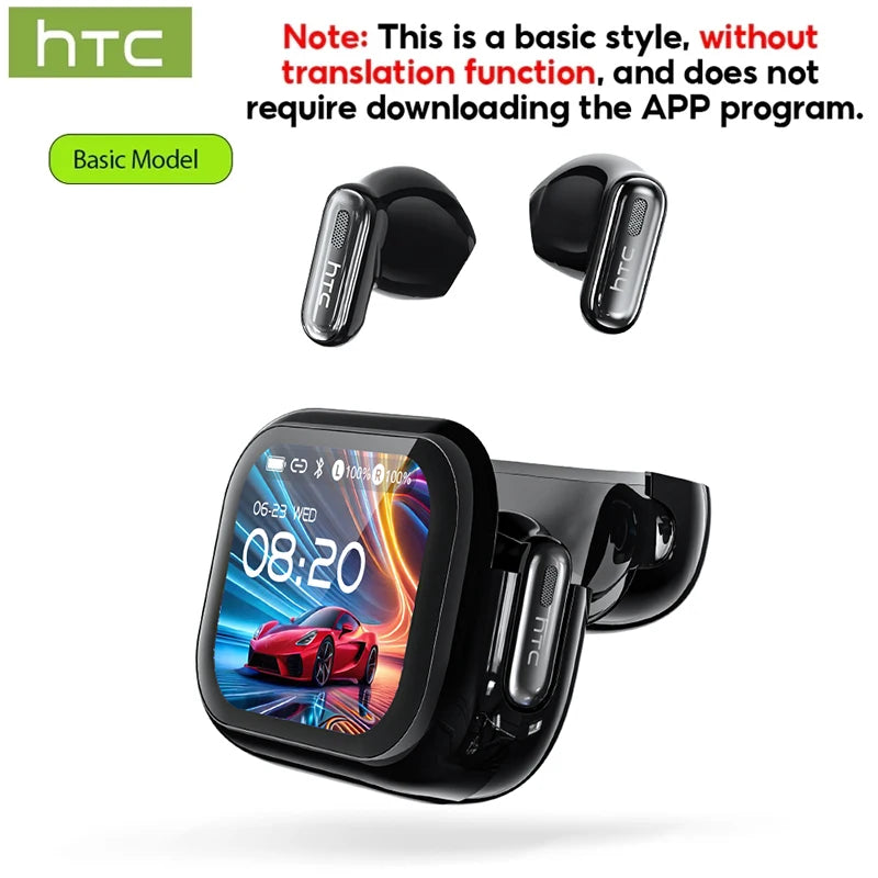HTC NE68 Wireless Bluetooth Headphones with Microphone – AI Translator TWS Earbuds with HiFi Sound
