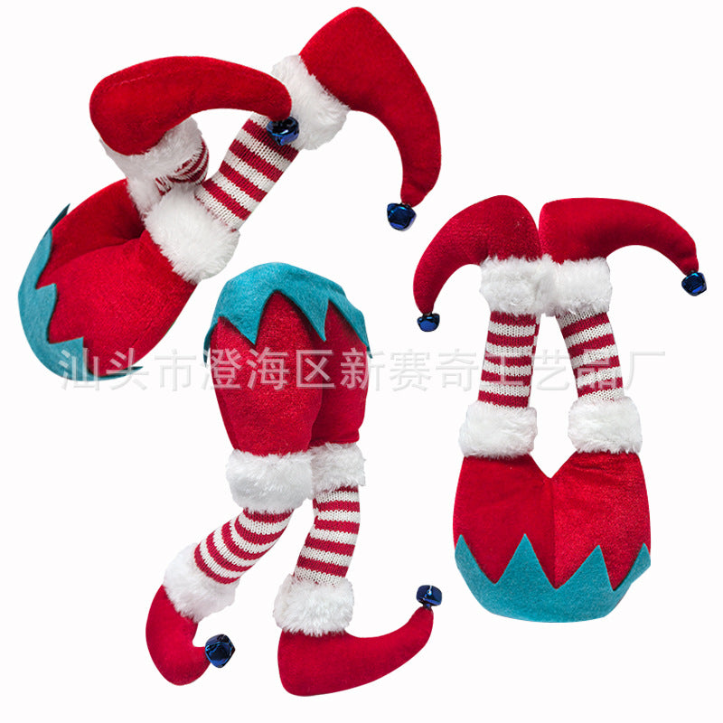 Christmas Plush Door Decorations – Santa Claus & Elf Tree Decor Inserts