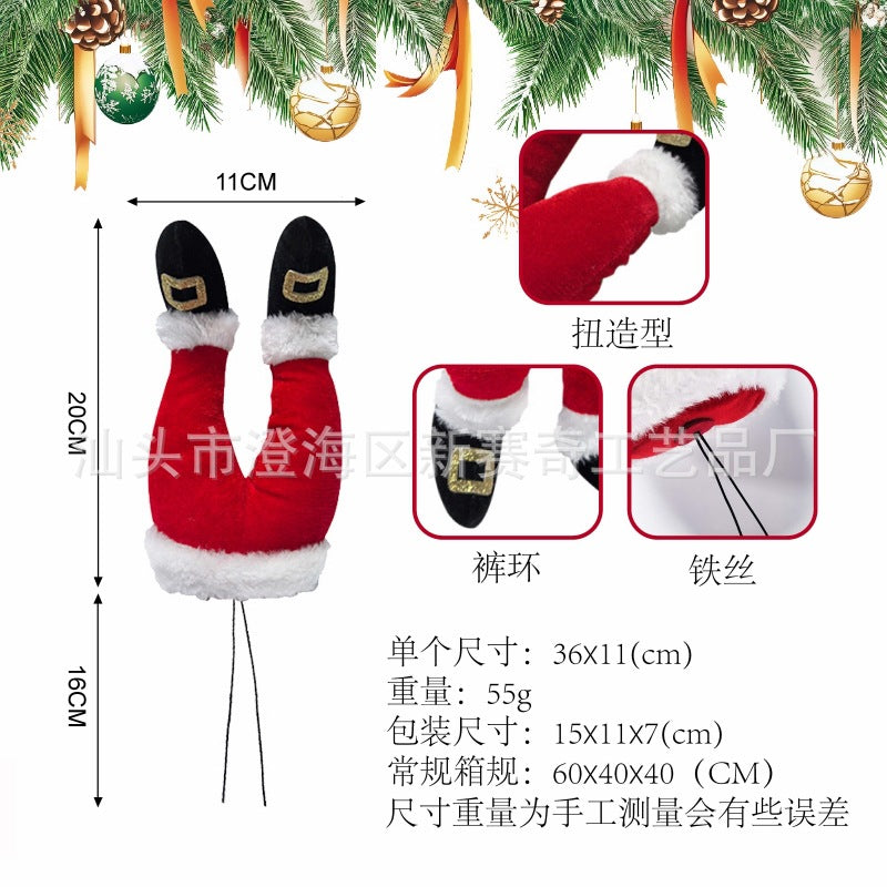 Christmas Plush Door Decorations – Santa Claus & Elf Tree Decor Inserts