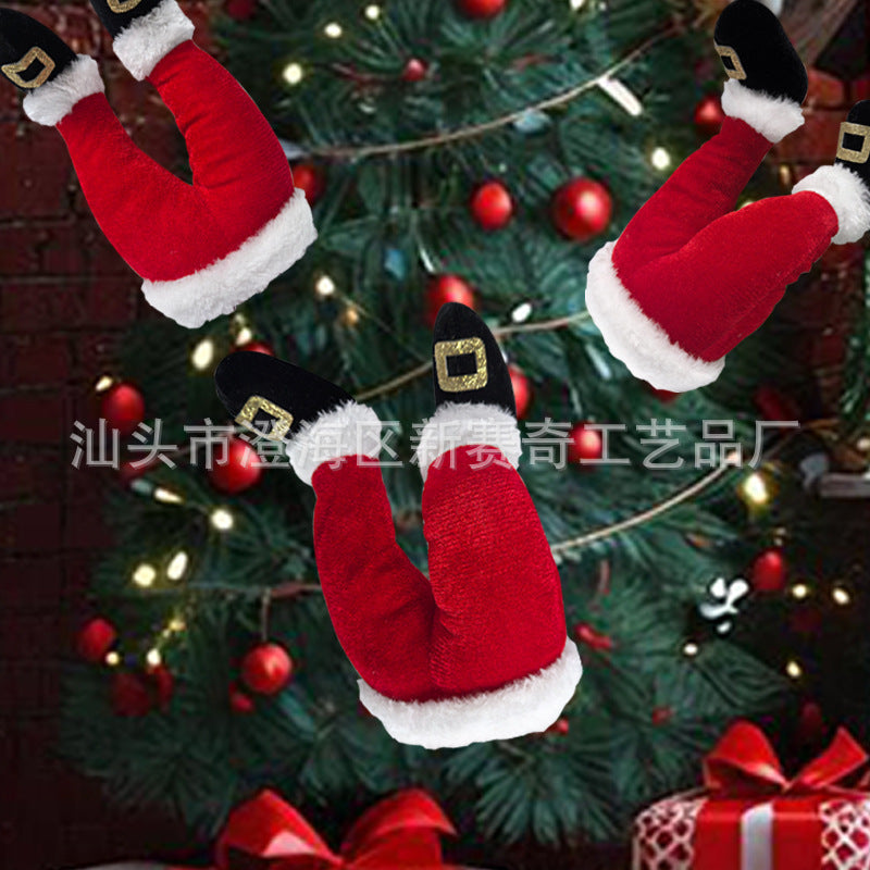 Christmas Plush Door Decorations – Santa Claus & Elf Tree Decor Inserts