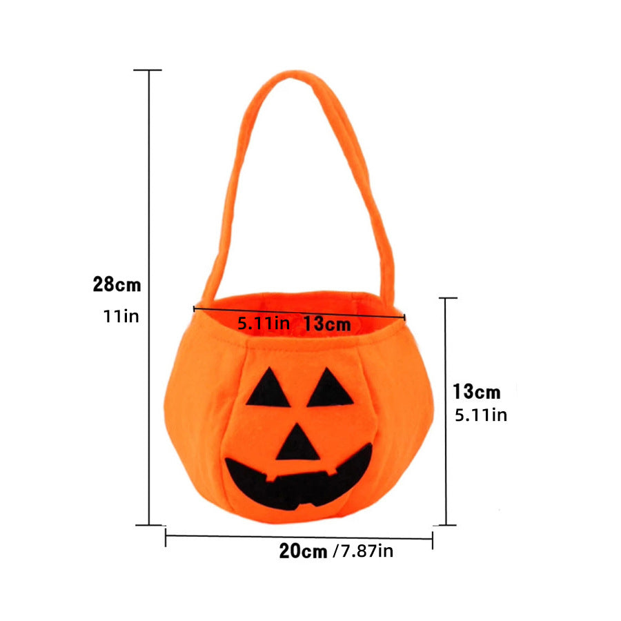 Kids Halloween Pumpkin Costume – Cute Pumpkin Hat & Candy Bag