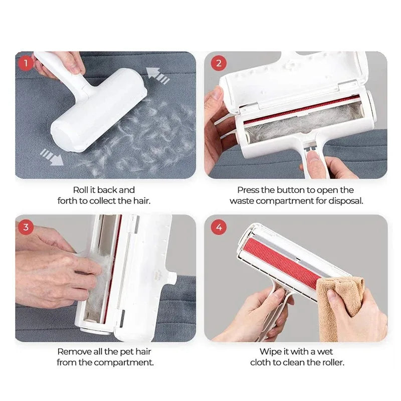Self-Cleaning Pet Hair Remover Roller – Reusable Dog & Cat Fur Lint Cleaner