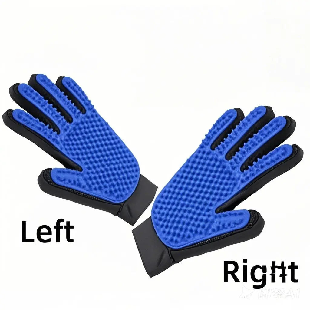 Pet Hair Removal Glove for Dogs & Cats – Deshedding Grooming & Massage Brush