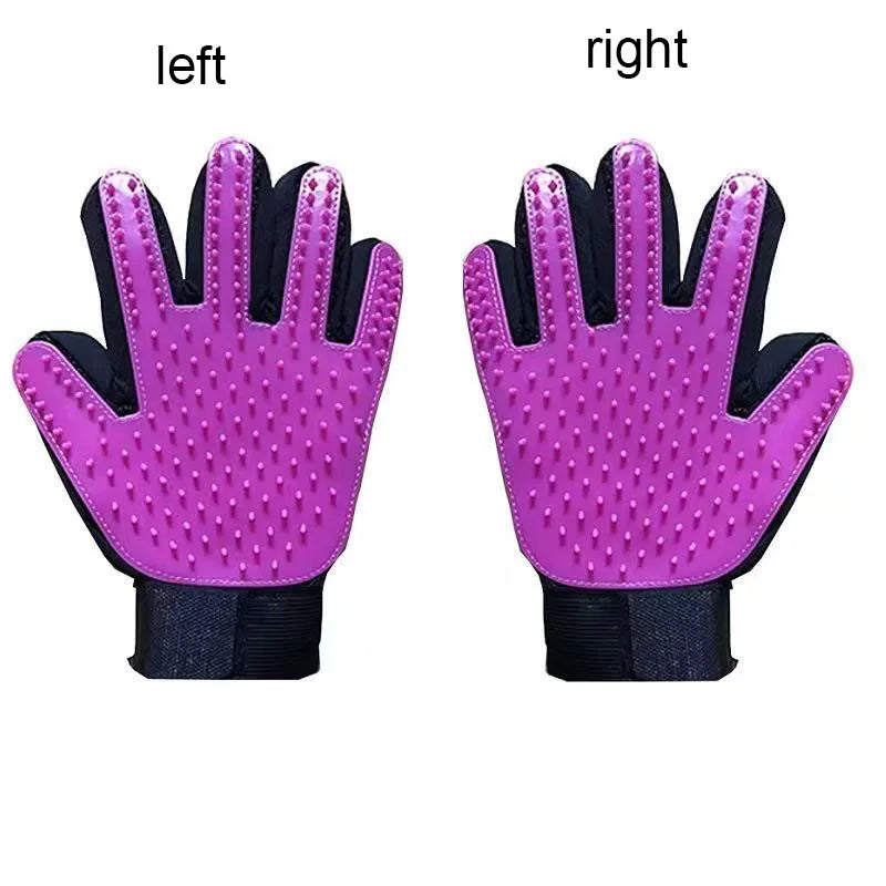 Pet Hair Removal Glove for Dogs & Cats – Deshedding Grooming & Massage Brush