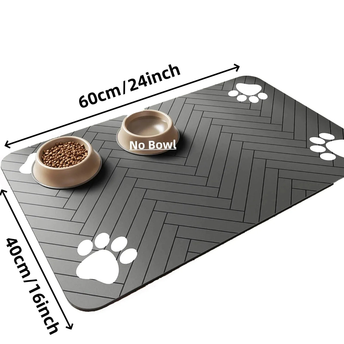 Absorbent Pet Feeding Mat for Dogs & Cats – Waterproof Food & Water Bowl Placemat