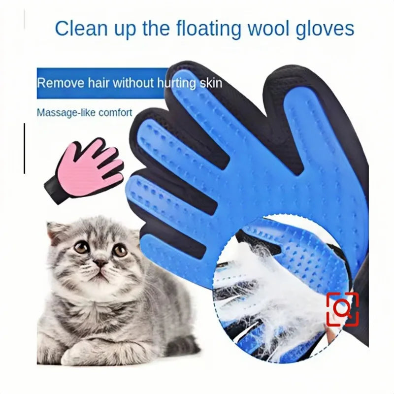 Pet Hair Removal Glove for Dogs & Cats – Deshedding Grooming & Massage Brush
