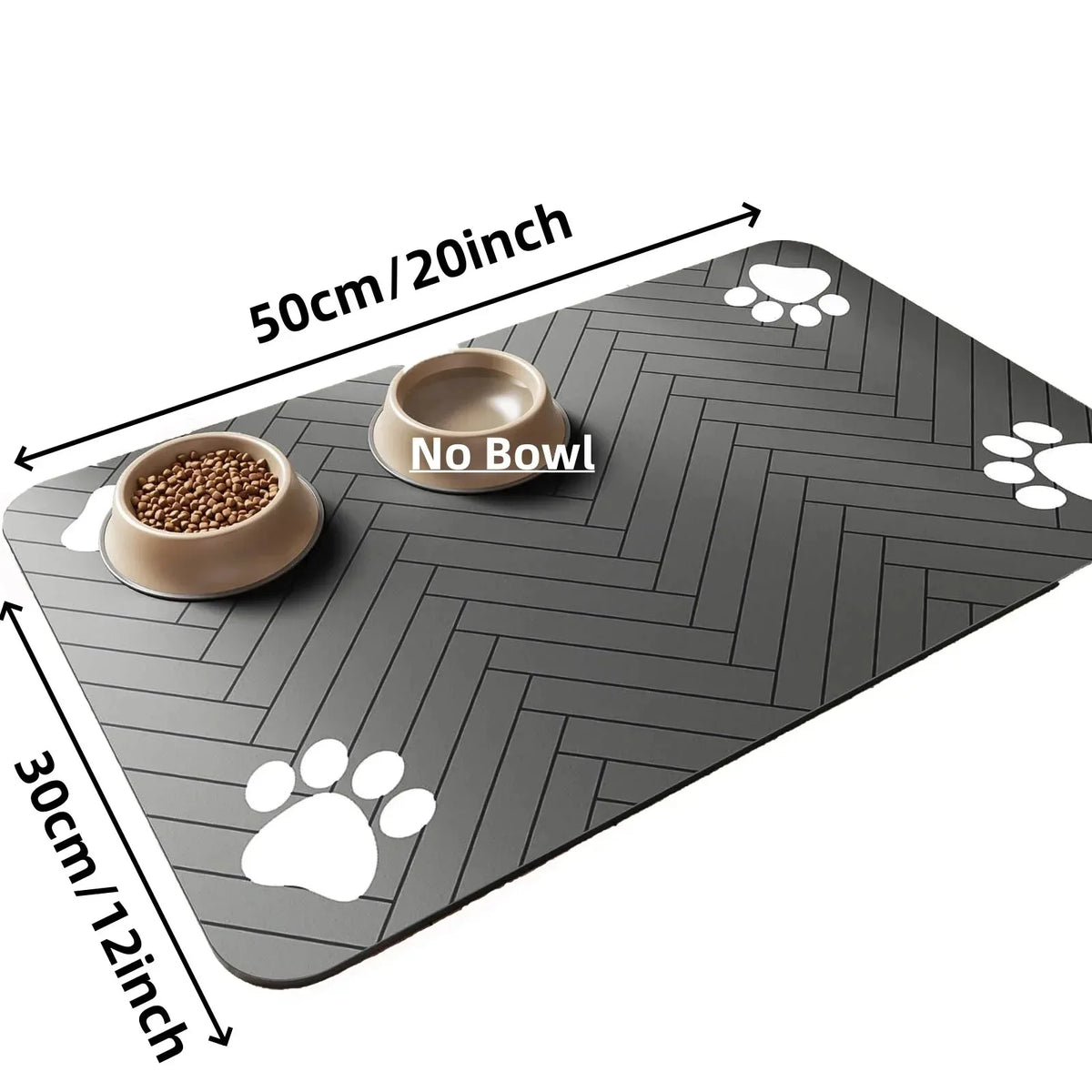 Absorbent Pet Feeding Mat for Dogs & Cats – Waterproof Food & Water Bowl Placemat