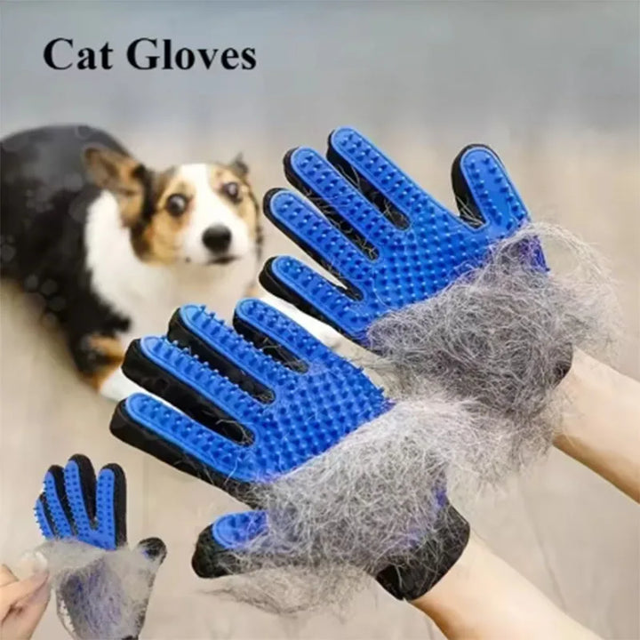 Pet Hair Removal Glove for Dogs & Cats – Deshedding Grooming & Massage Brush
